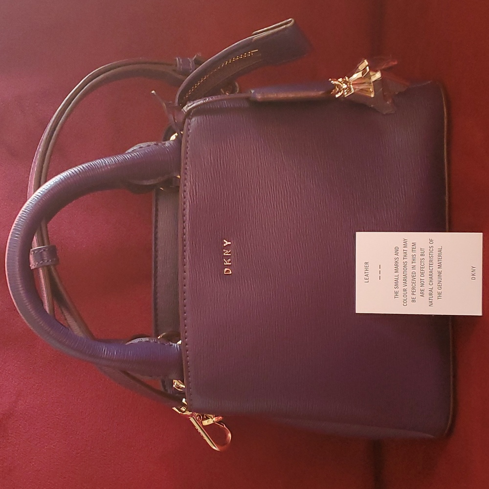 DKNY Paige Small Purple Satchel